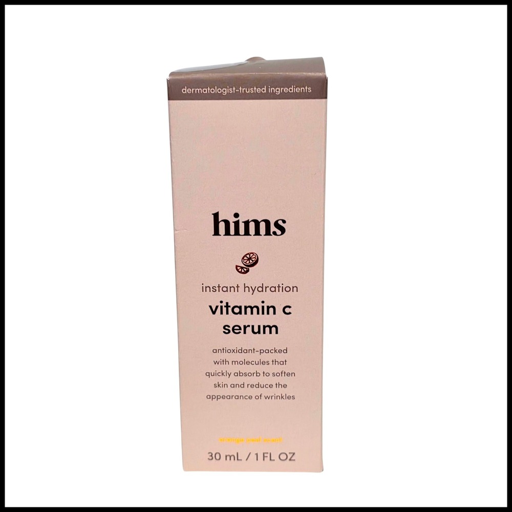 Hims Vitamin C Serum Instant Hydration Anti-Aging 30mL 1 FL OZ Orange Peel Scent